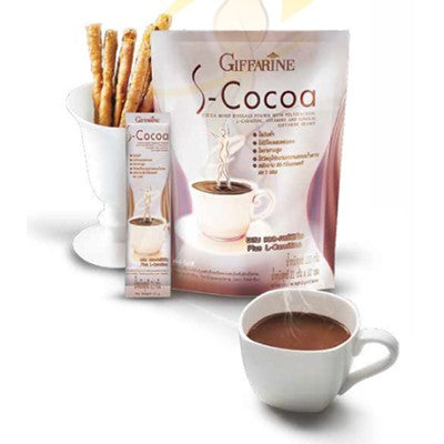 Giffarine S Coca Instant Cocoa Drink – 2 Packs x 10 Sachets | Healthy Thai Chocolate Beverage