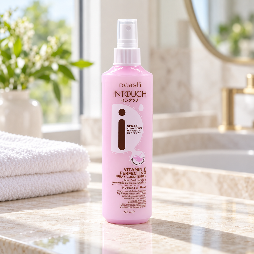 Dcash Intouch Vitamin E Perfecting Spray Conditioner 220 ml — supporting product photograph; see selected option and pack quantity