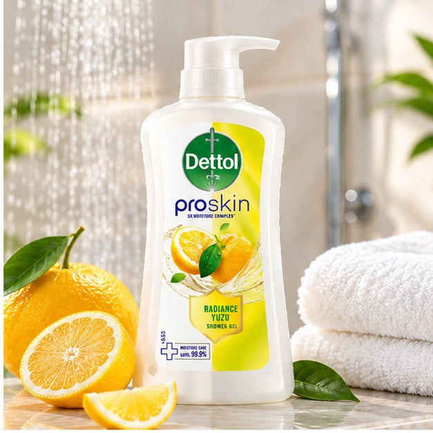 Dettol Proskin Radiance Yuzu Shower Gel 450 g × 2 — lifestyle