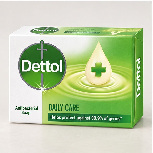 Dettol Daily Care Antibacterial Bar Soap 65 g — 4, 8 or 12 Bars — detail