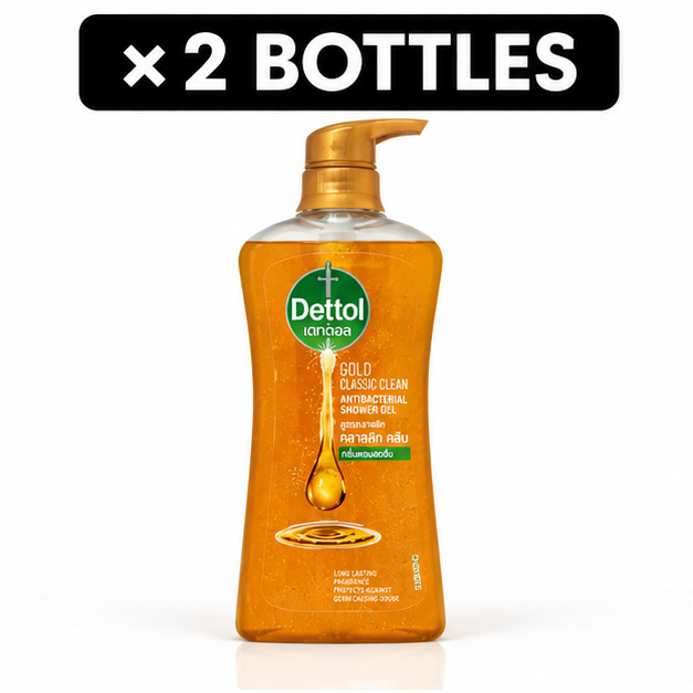 Dettol Gold Classic Clean Antibacterial Shower Gel 480 g pack of 2 — cover