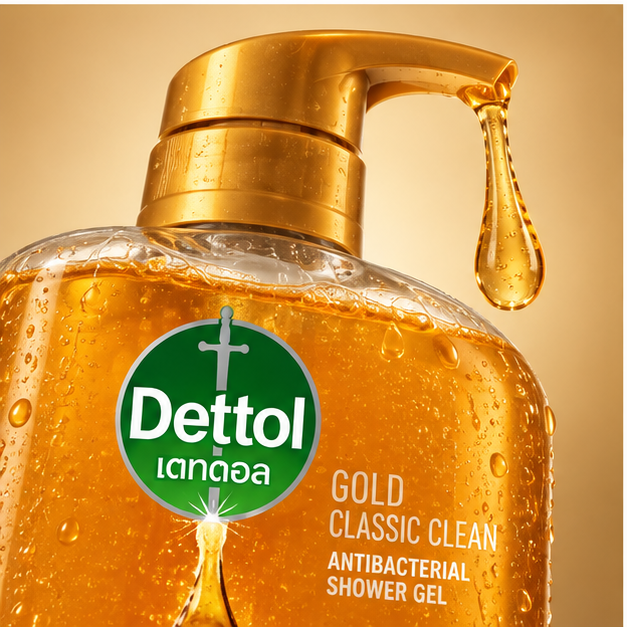 Dettol Gold Classic Clean Antibacterial Shower Gel 480 g pack of 2 — detail