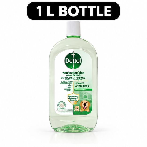Dettol Homes With Pets Tea and Fresh Citrus Disinfectant 1 L — cover