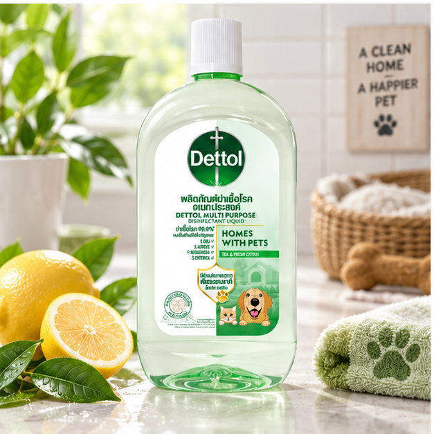 Dettol Homes With Pets Tea and Fresh Citrus Disinfectant 1 L — detail