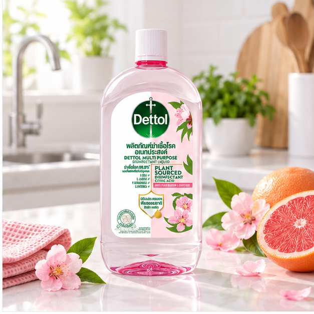 Dettol Plant Sourced Multi-Purpose Disinfectant White Peach Blossom and Grapefruit 1 L — lifestyle