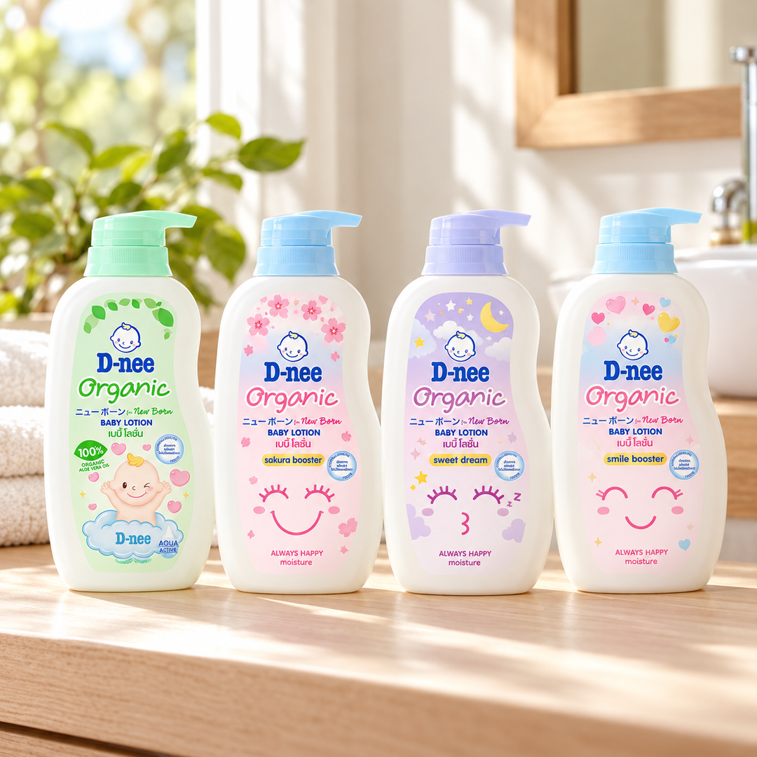 D-nee Organic Baby Lotion — 400 ml — supporting product photograph; see selected option and pack quantity