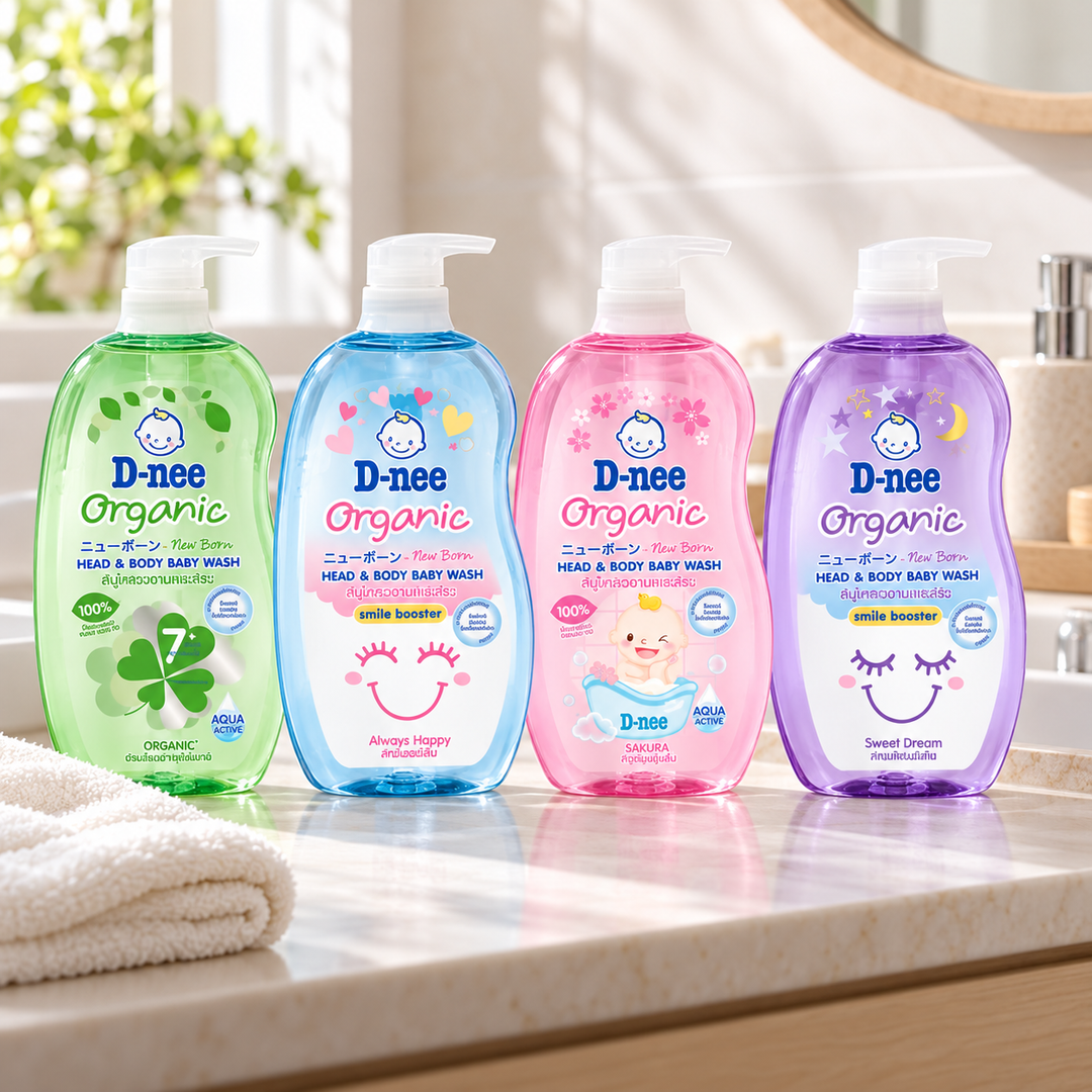 D-nee Organic Head & Body Baby Wash — 750 ml — supporting product photograph; see selected option and pack quantity