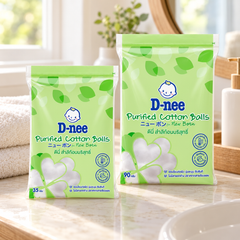 D-nee Purified Cotton Balls — 35 g / 90 g — supporting product photograph; see selected option and pack quantity