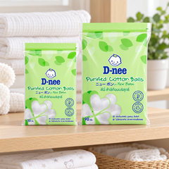 D-nee Purified Cotton Balls — 35 g / 90 g — supporting product photograph; see selected option and pack quantity