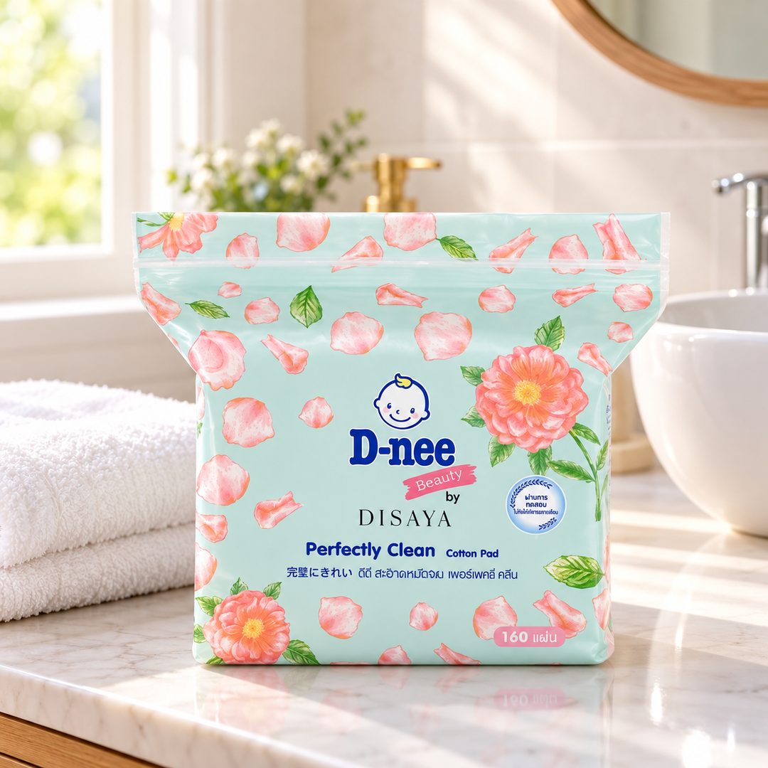 D-nee Beauty by Disaya Perfectly Clean Cotton — 160 Pads — supporting product photograph; see selected option and pack quantity