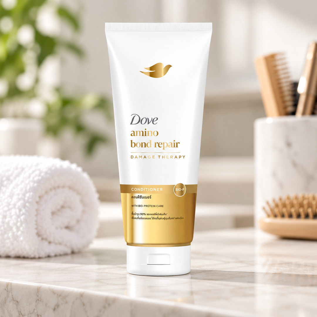 Dove Amino Bond Repair Damage Therapy Conditioner 330 ml — single-unit lifestyle photograph