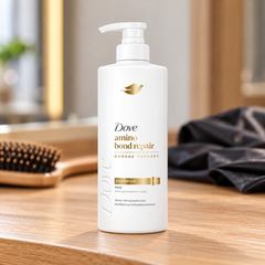 Dove Amino Bond Repair Damage Therapy Shampoo 370 ml — single-unit lifestyle photograph