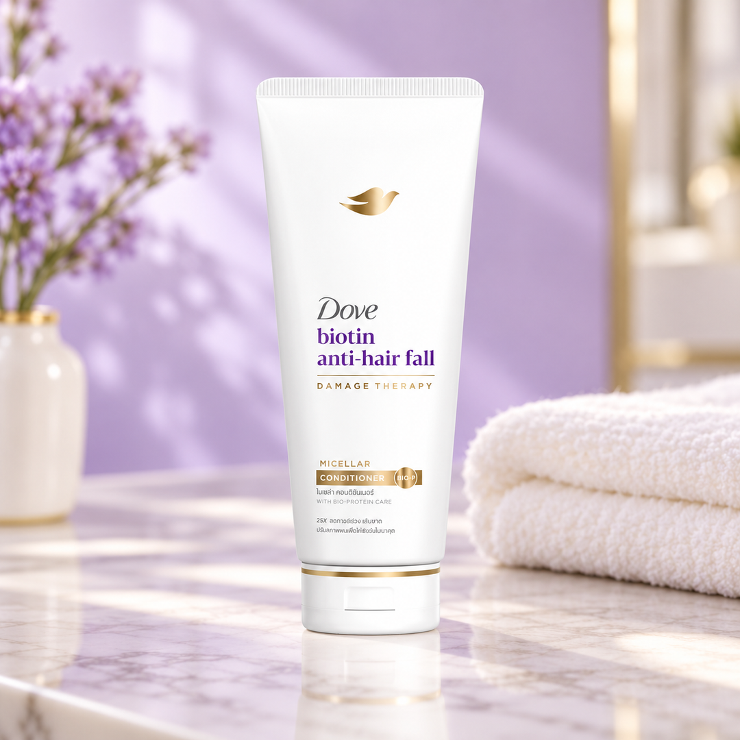 Dove Biotin Anti-Hair Fall Micellar Conditioner 350 ml — single-unit lifestyle photograph