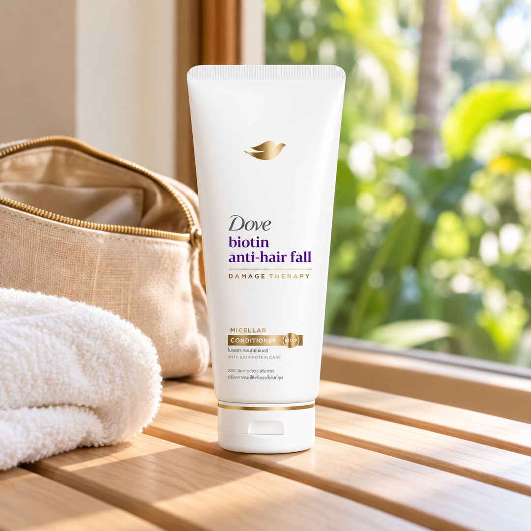 Dove Biotin Anti-Hair Fall Micellar Conditioner 350 ml — single-unit lifestyle photograph