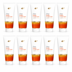 Dove Ferulic+ UV Repair & Glow Damage Therapy Conditioner 330 ml — 10 tubes on white