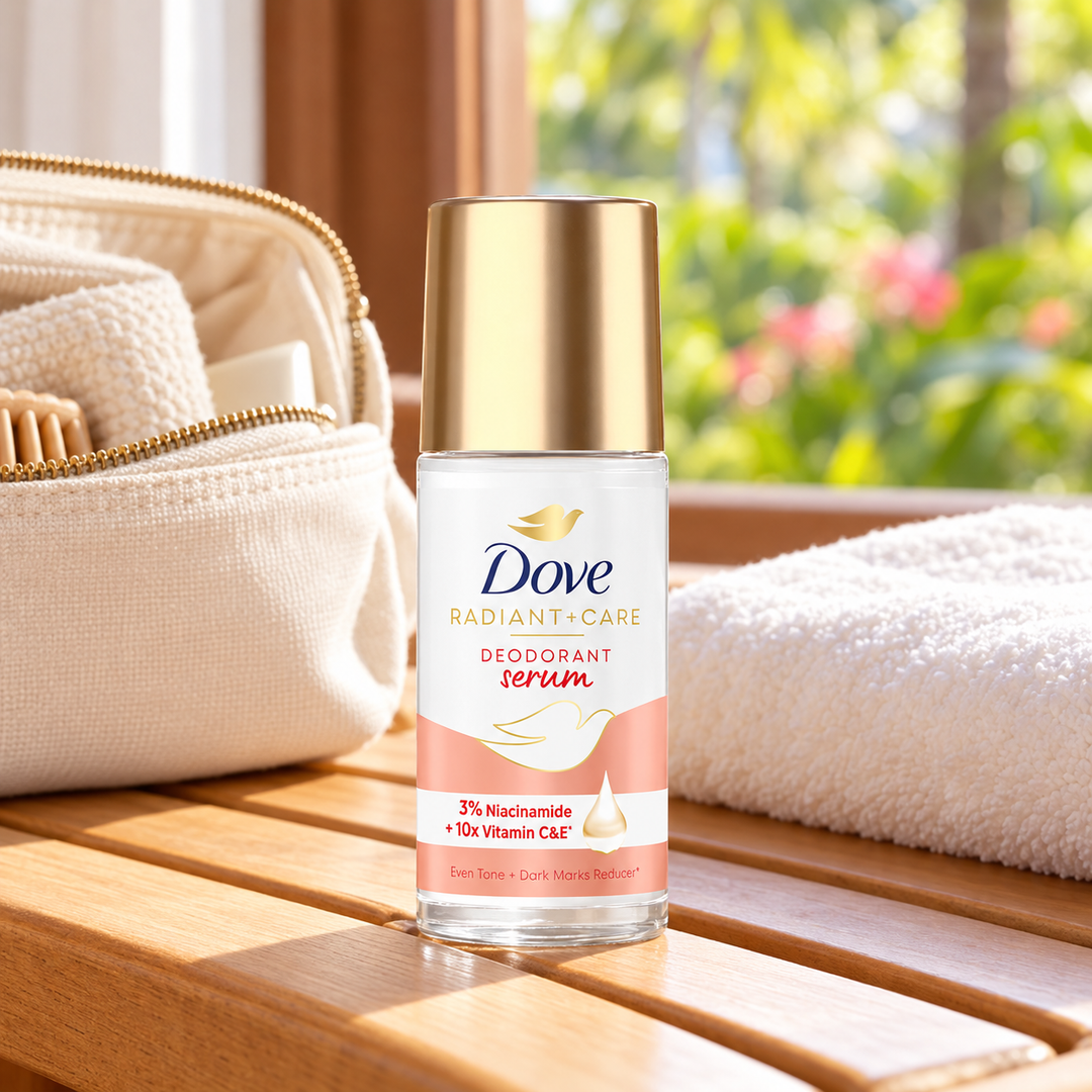 Dove Radiant + Care Vitamin C & E Deodorant Serum Roll-On 45 ml — single-unit lifestyle photograph