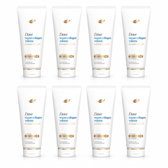 Dove Vegan Collagen Volume Micellar Conditioner 350 ml — 8 tubes on white