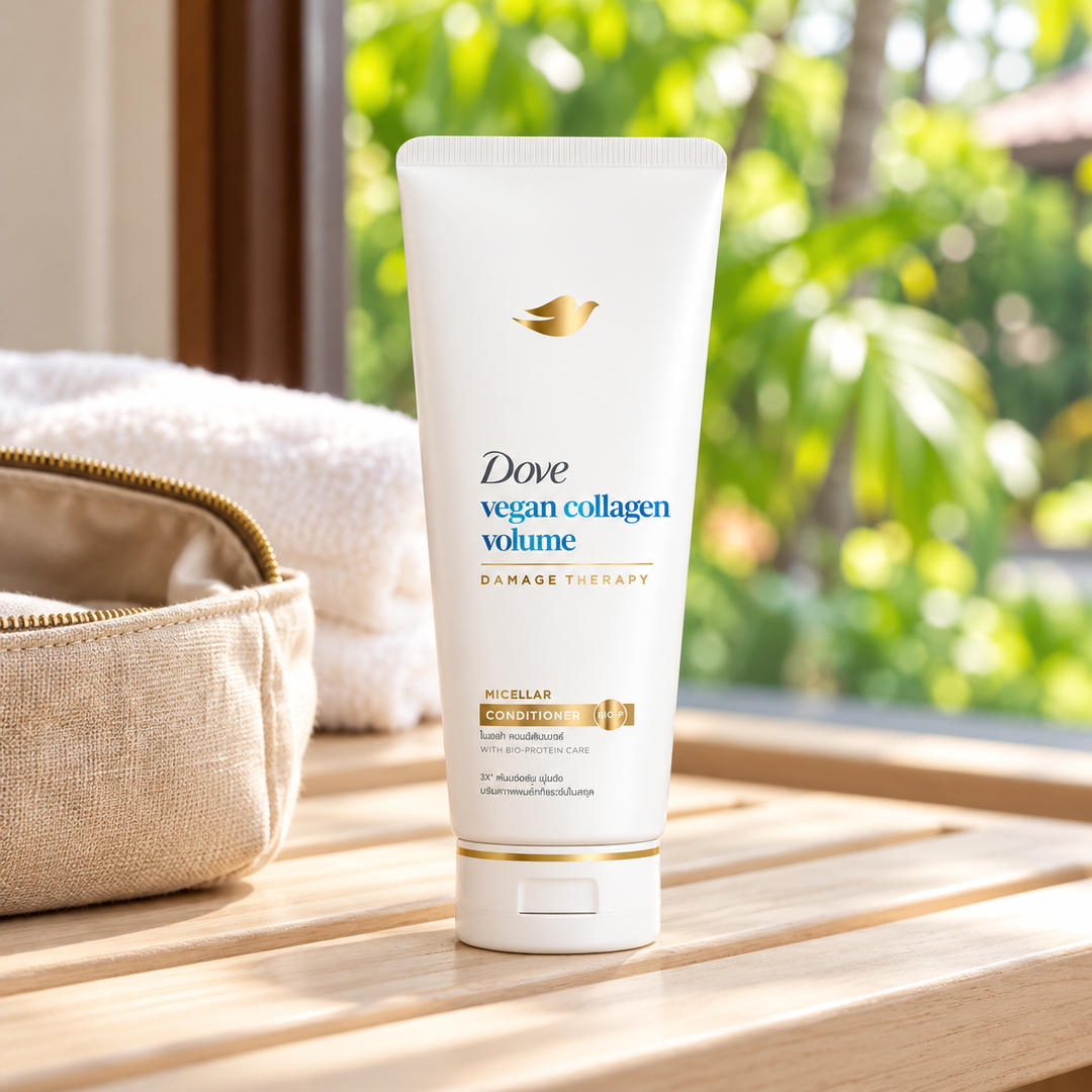 Dove Vegan Collagen Volume Micellar Conditioner 350 ml — single-unit lifestyle photograph