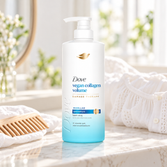 Dove Vegan Collagen Volume Micellar Shampoo 380 ml — single-unit lifestyle photograph