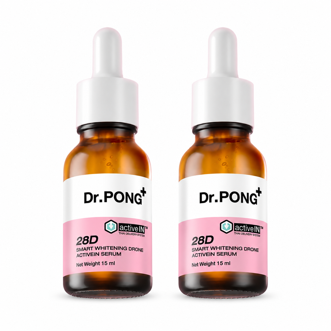 Dr.PONG activeIN 28D Smart Whitening Drone Serum 15 ml – 2 Bottles on white background
