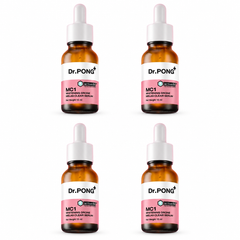 Dr.PONG activeIN MC1 Whitening Drone Melas Clear Serum 15 ml – 4 Bottles on white background