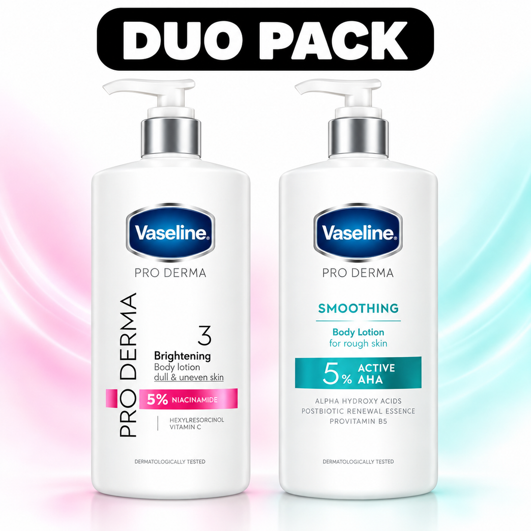 Vaseline Pro Derma Brightening and Smoothing duo pack