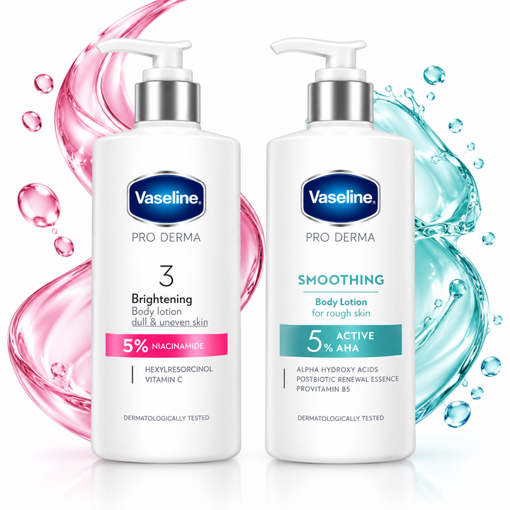 Vaseline Pro Derma Brightening and Smoothing duo detail