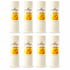 Enchanteur Charming Perfumed Talc 100 g – 8 Bottles on white background