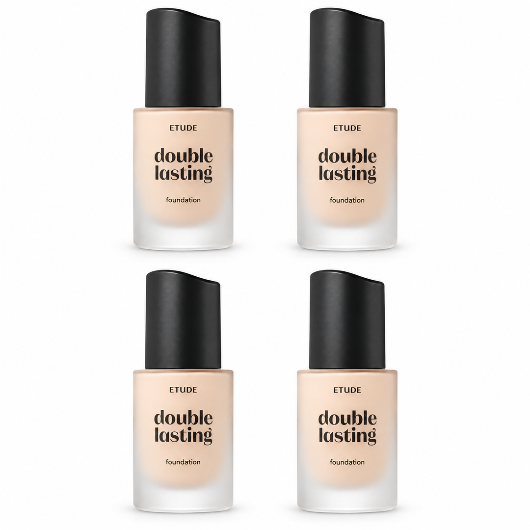 ETUDE Double Lasting Serum Skin Foundation SPF27 PA++ – 4 Units on white background