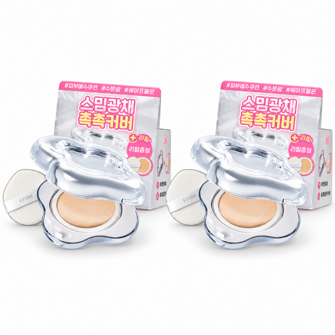 ETUDE Water Drop Filter Cushion + Refill – 2 Sets on white background