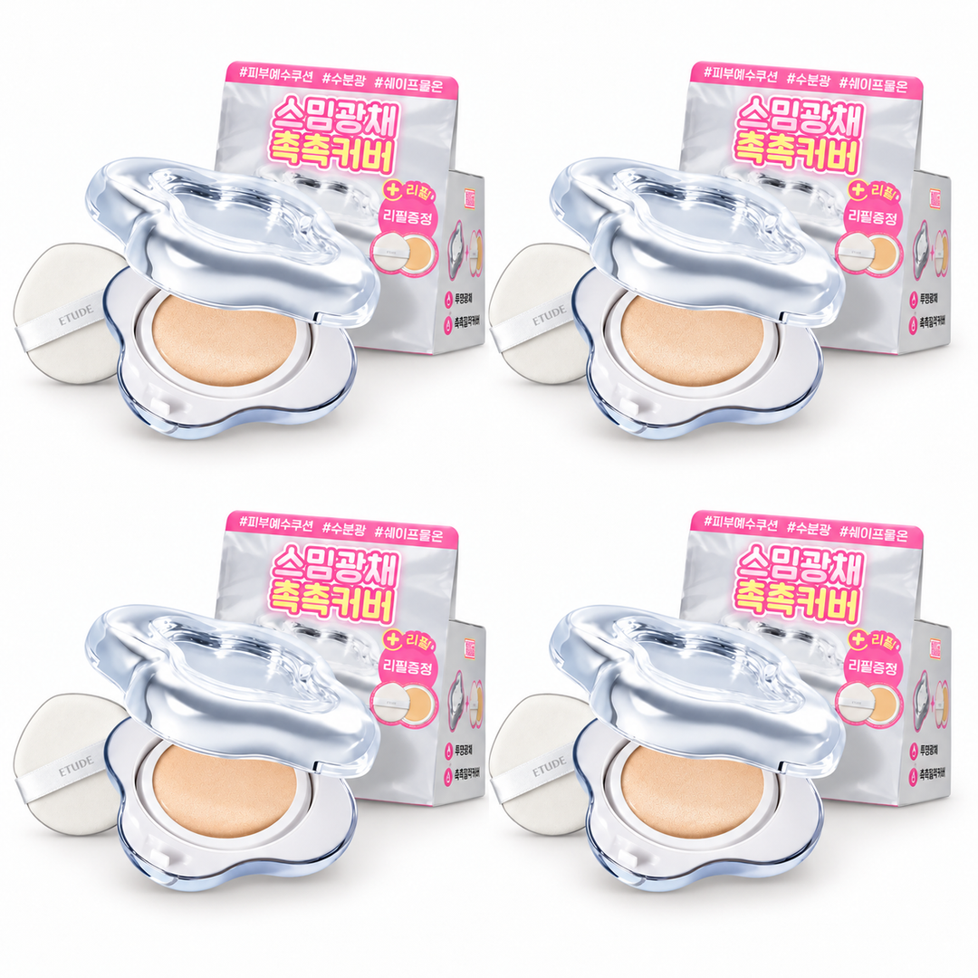 ETUDE Water Drop Filter Cushion + Refill – 4 Sets on white background