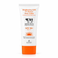 Scentio Milk Plus Q10 UV Protect Body Lotion SPF 50+ PA+++ 100 ml — on white background