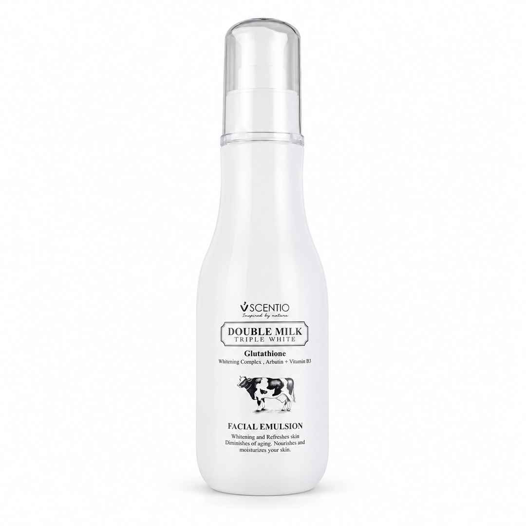 Scentio Double Milk Triple White Facial Emulsion 150 ml — on white background