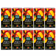 Dilmah Mango & Strawberry Ceylon Black Tea – 10 Boxes / 200 Tea Bags (400 g) — exact multipack quantity on a white background