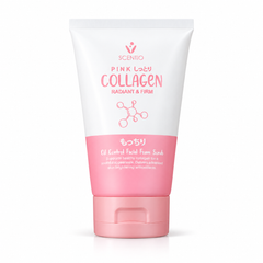 Scentio Pink Collagen Radiant & Firm Oil Control Facial Foam Scrub 100 ml — on white background