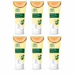 De Leaf Thanaka White & Clear Serum-in-Whip Cleansing Foam 100g – 6 Tubes — exact multipack quantity on a white background