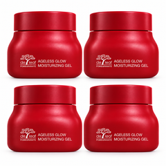 De Leaf Pomegranate Ageless Glow Moisturizing Gel 40 g – 4 Jars — exact multipack quantity on a white background