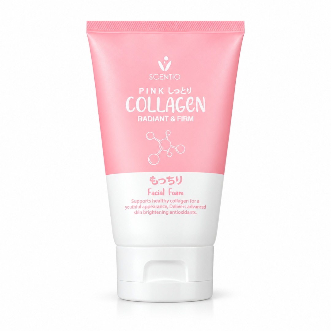 Scentio Pink Collagen Radiant & Firm Facial Foam 100 ml — on white background