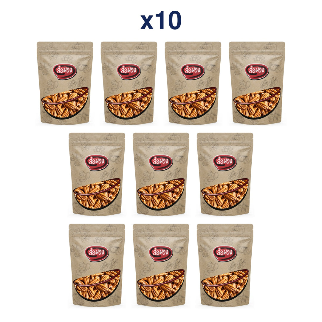 Rom-Wong Plain Roasted Pecans — 10 sealed retail pouches