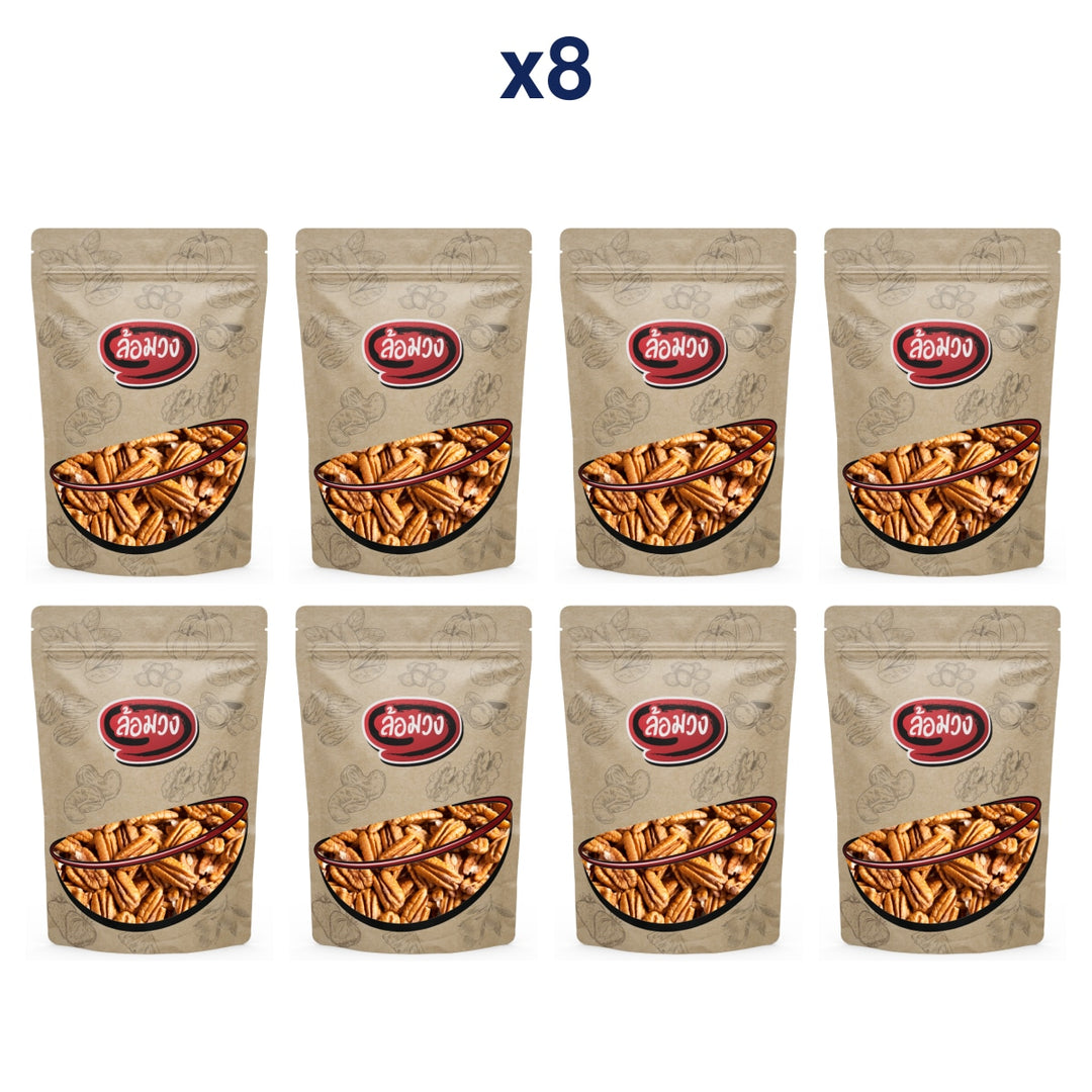 Rom-Wong Plain Roasted Pecans — 8 sealed retail pouches