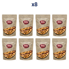 Rom-Wong Plain Roasted Walnut Kernels — 8 sealed retail pouches