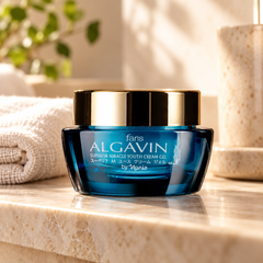 Faris by Naris Algavin Superior Miracle Youth Cream Gel 30 g in a bathroom setting