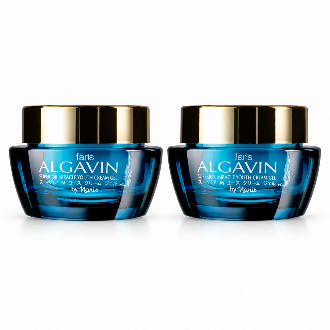 Faris by Naris Algavin Superior Miracle Youth Cream Gel 30 g – 2 Jars on white background