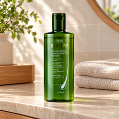 Faris by Naris Hairelive Intensive Natural Essences Shampoo 250 ml in a bathroom setting