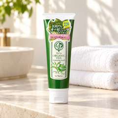 Faris by Naris Organic Veil Green Tea Cleansing Wash 120 g in a bathroom setting