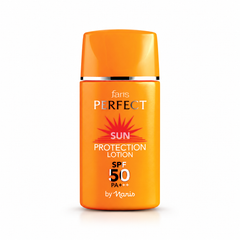 Faris by Naris Perfect Sun Protection Lotion 30 ml on white