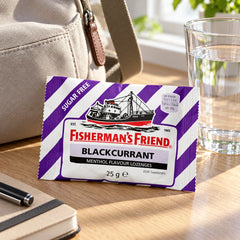 Fisherman's Friend Blackcurrant Sugar Free Lozenges 25 g — lifestyle view