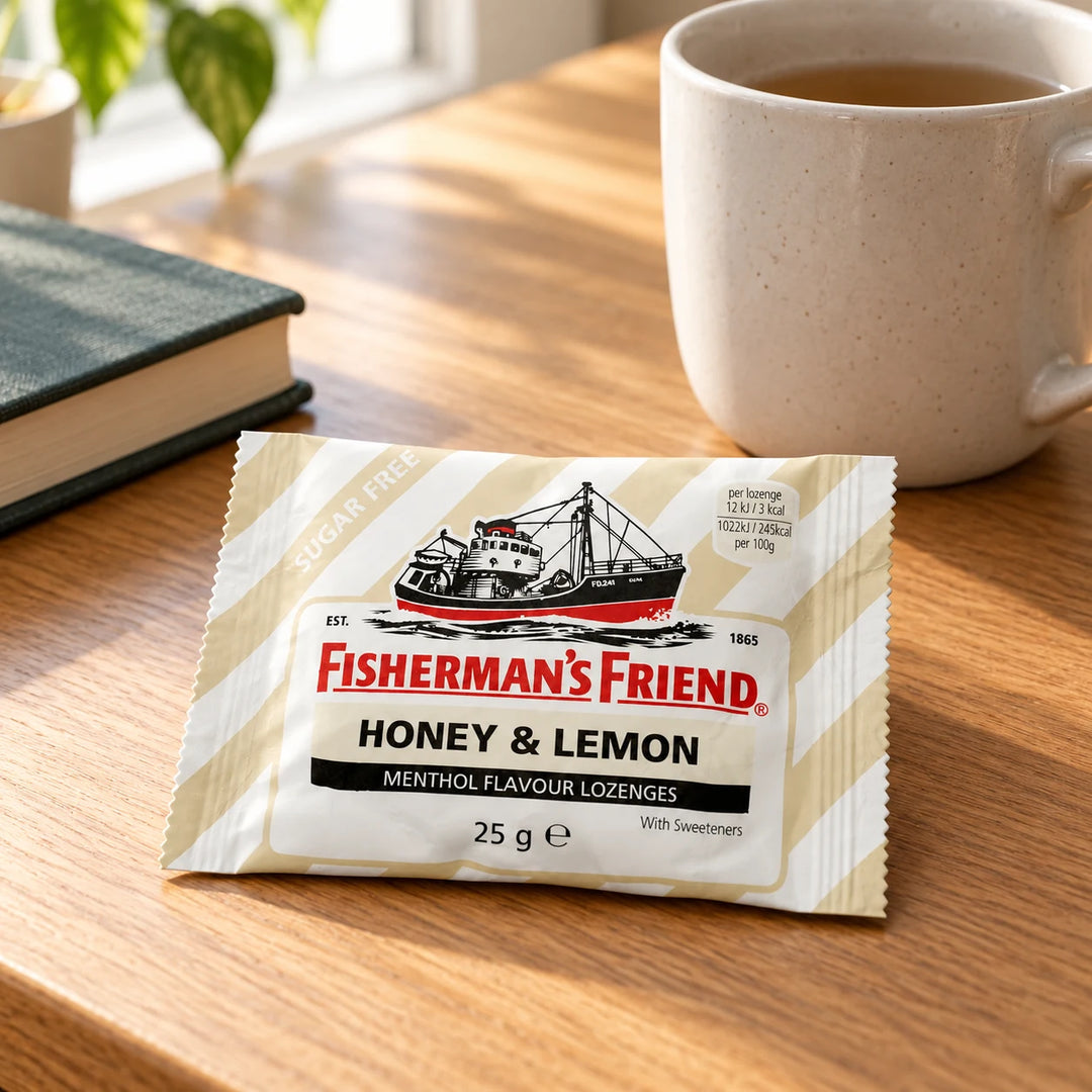 Fisherman's Friend Honey & Lemon Sugar Free Lozenges 25 g — lifestyle view