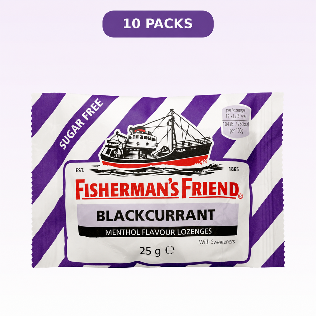 Fisherman's Friend Blackcurrant Sugar Free Lozenges — 10 packs