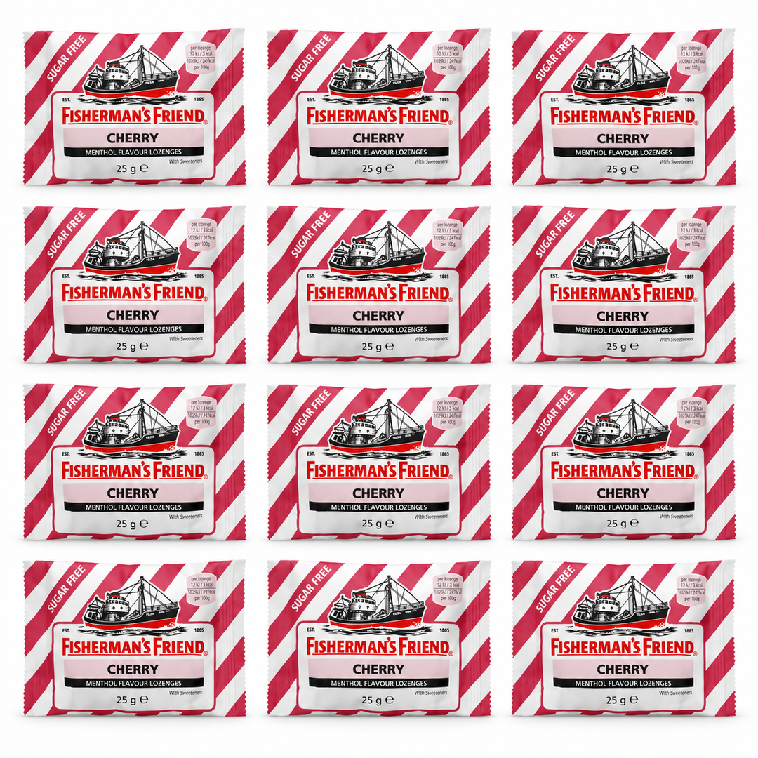 Fisherman's Friend Cherry Sugar Free Lozenges 25 g – 12 Pouches — 12 pouches